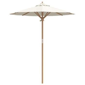 Garten-Schirm Cremeweiß 180x230 cm aus Bambus