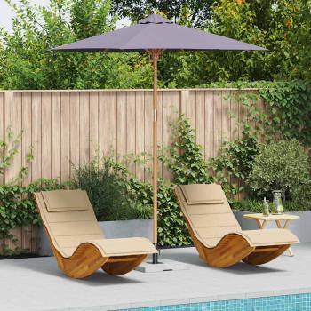 ARDEBO.de - Gartenparasol Dunkelgrau 240x260 cm aus Bambus