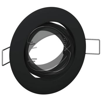 Lampen Set aus 6 Schwarz Kunststoff 9 cm Modern