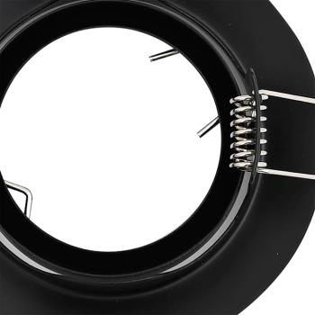 Lampen Set aus 6 Schwarz Kunststoff 9 cm Modern