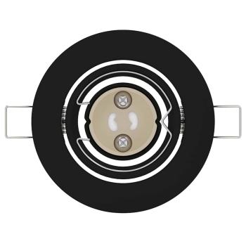 Lampen Set aus 12 Schwarz Kunststoff, Metall 9 cm