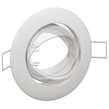 Lampen Set mit 12 Weiß Kunststoff 9 cm