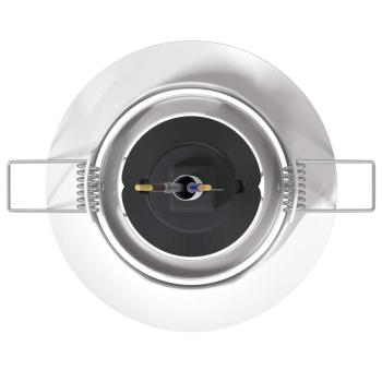 Lampen Set mit 12 Weiß Kunststoff 9 cm