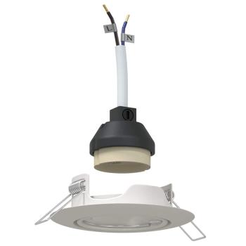 Lampen Set aus 24 Weiß Kunststoff 9 cm