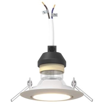 Lampen Set aus 24 Weiß Kunststoff 9 cm