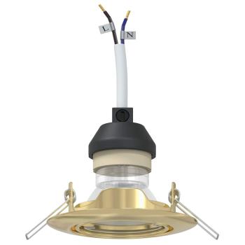 Lampen Set aus 6 Gold Metall 9 cm modern Einbauleuchten