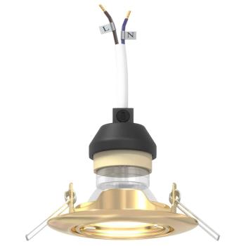 Lampen Set von 12 Gold Metall, Kunststoff 9 cm Leichtes Gewicht