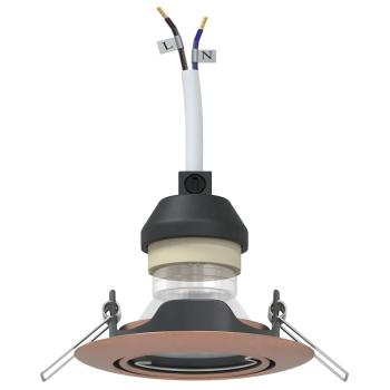 Lampen Set aus 6 Kupfer 9 cm Flush Mount Deckenleuchten Rund