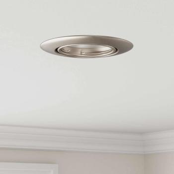 ARDEBO.de - Lampen Set von 6 Silber Aluminium 9 cm Einbaulampen Rund