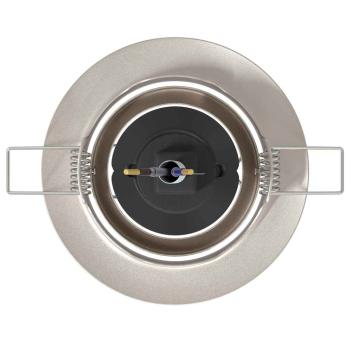 Lampen 12er Set Silber Metall 9 cm Einbaustrahler Rund