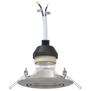 Lampen Set aus 24 Silber Aluminium 9 cm Eingebaute LED-Lampen