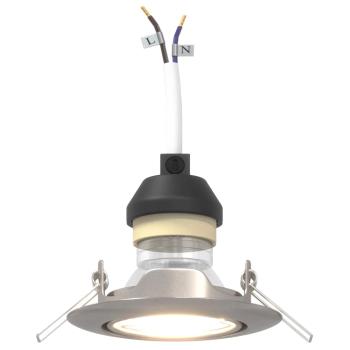 Lampen Set aus 24 Silber Aluminium 9 cm Eingebaute LED-Lampen