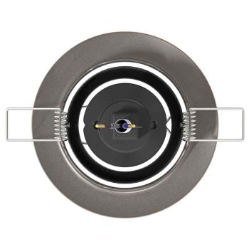 Lampen Set von 6 Messing Metall 9 cm Eingebaute Lichter Rund