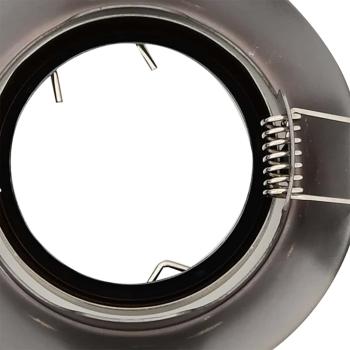 Lampen Set von 6 Messing Metall 9 cm Eingebaute Lichter Rund