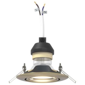 ARDEBO.de - Lampen Set von 24 Messing 9 cm Messing Einbauleuchten Rund