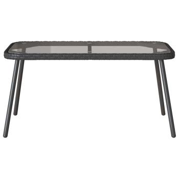 Couchtisch Schwarz 90x45x42 cm Poly-Rattan
