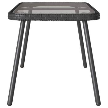 Couchtisch Schwarz 90x45x42 cm Poly-Rattan