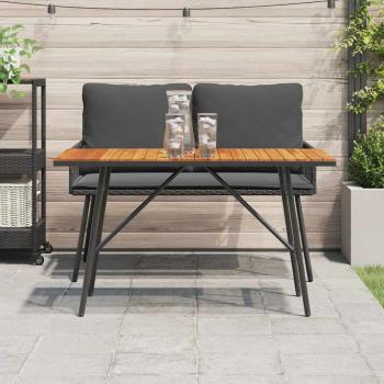 Esstisch Schwarz 110x55x62 cm aus Akazienholz