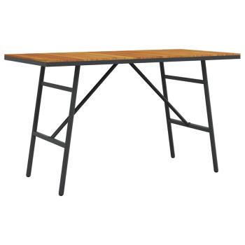Esstisch Schwarz 110x55x62 cm aus Akazienholz