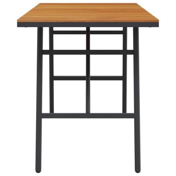 Esstisch Schwarz 110x55x62 cm aus Akazienholz