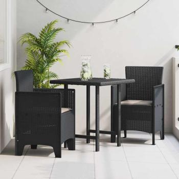 ARDEBO.de - Gartenstuhl Set mit 2 Anthrazit, Taupe Kunststoff Standard