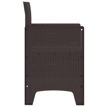 Gartenstuhl Set aus 2 Braun Rattan Standard Langlebig