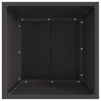 Feuerstelle Quadrat Schwarz 40x40x30 cm Stahl