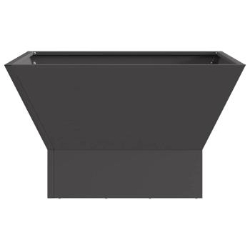 ARDEBO.de - Feuerstelle Quadrat Schwarz 60x60x35 cm Stahl