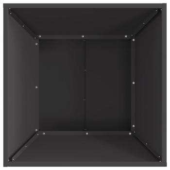Feuerstelle Quadrat Schwarz 60x60x35 cm Stahl