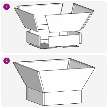 Feuerstelle Quadrat Schwarz 60x60x35 cm Wetterstahl