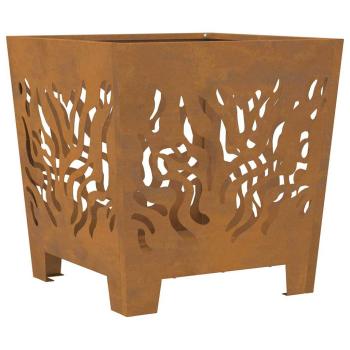 Feuerstelle Quadrat 40x40x40 cm Wetterfester Stahl