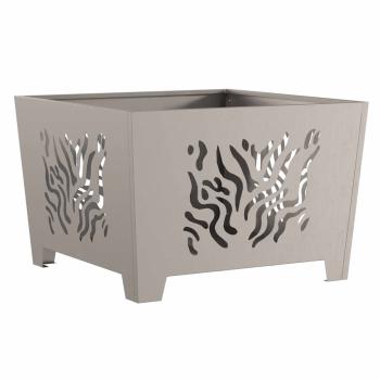 Feuerstelle Quadrat 60x60x40 cm Wetterfester Stahl