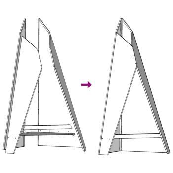 Feuerstelle Pyramid 58x36x100 cm Wetterfester Stahl