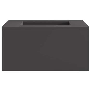ARDEBO.de - Feuerstelle Quadrat Schwarz 60x60x30 cm Stahl
