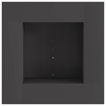 Feuerstelle Quadrat Schwarz 60x60x30 cm Stahl
