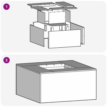 Feuerstelle Quadrat 60x60x30 cm Wetterstahl