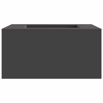 Feuerschale Quadratisch Schwarz 80x80x40 cm Stahl