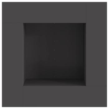 Feuerschale Quadratisch Schwarz 80x80x40 cm Stahl