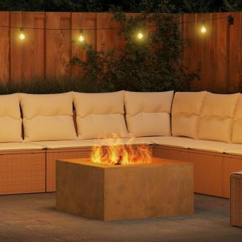 Feuerstelle Quadrat 80x80x40 cm Wetterfester Stahl