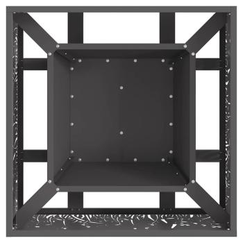Feuerstelle Quadrat Schwarz 60x60x30 cm Stahl