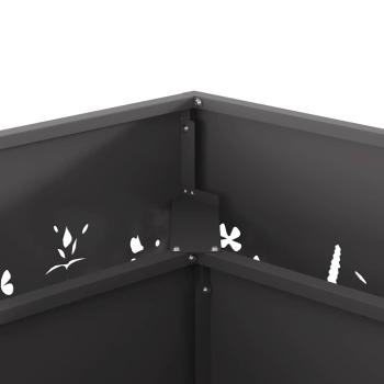 Feuerstelle Quadrat Schwarz 60x60x30 cm Stahl