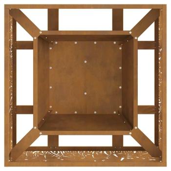 Feuerstelle Quadrat 60x60x30 cm Wetterstahl