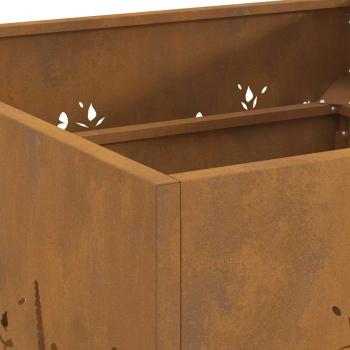 Feuerstelle Quadrat 60x60x30 cm Wetterstahl