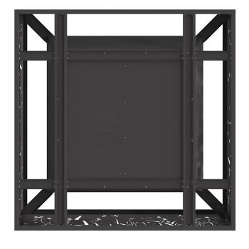 Feuerstelle Quadrat Schwarz 80x80x30 cm Stahl