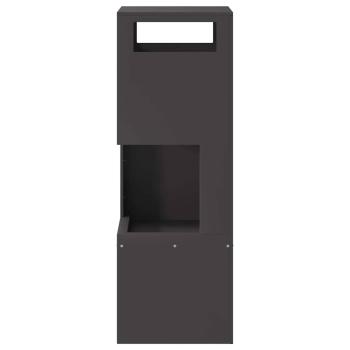 ARDEBO.de - Feuerstelle Quadrat Schwarz 35x35x100 cm Stahl