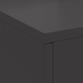 Feuerstelle mit Schornstein Schwarz 60x40x96 cm Stahl