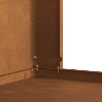 Feuerstelle mit Schornstein 60x40x96 cm Wetterstahl