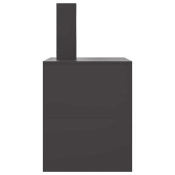 Feuerschale mit Schornstein Schwarz 80x50x96 cm Stahl