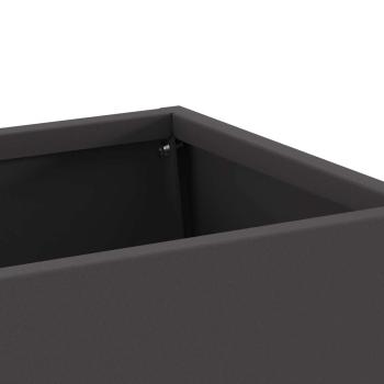 Feuerstelle mit Holzlager Schwarz 60x35x100 cm Stahl