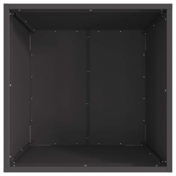 Feuerstelle Quadrat Schwarz 50x50x30 cm Stahl